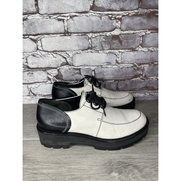 3.1 Phillip Lim White Leather Black Oxfords Lace Up Shoes Women Sz 40EU/9.5M US - Picture 16 of 16